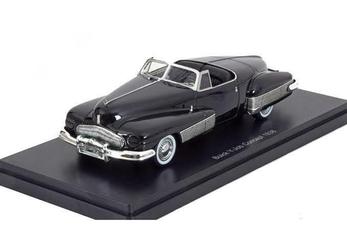 black w/red in 1:43 scale by NEO NEO43436 1938 Buick Y-Job concept 