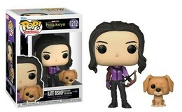 Kate Bishop with Lucky the Pizza Dog