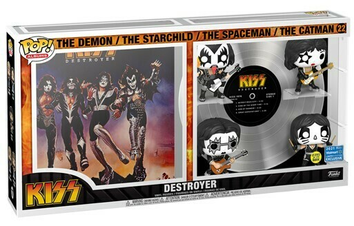 Funko Pop Kiss Walmart Exclusive 4Pack 'Destroyer' NEW In Hand Deluxe Album 