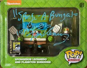 Funko Pop! Spongebob Leonardo and Plankton Shredder Ninja Turtles