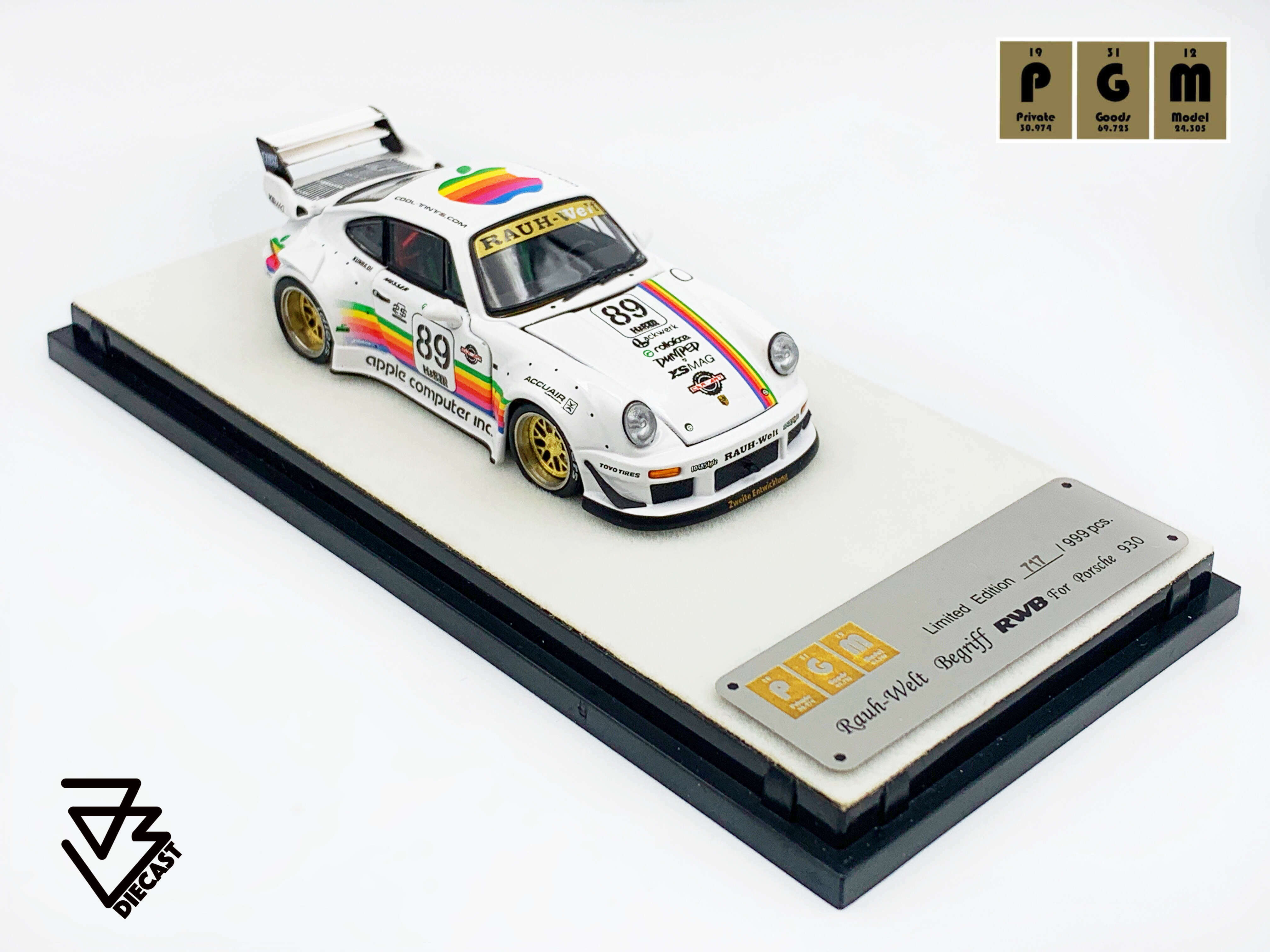 Amazon.co.jp: PGM 1/64 ポルシェ RWB 930 White #89 アップル