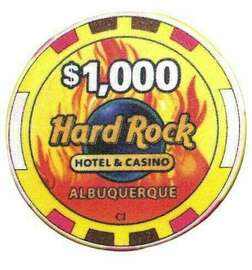 $100 1 Hard Rock CASINO CHIP 2010 Albuquerque New Mexico 
