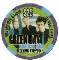 $25 Green Day Casino Chip