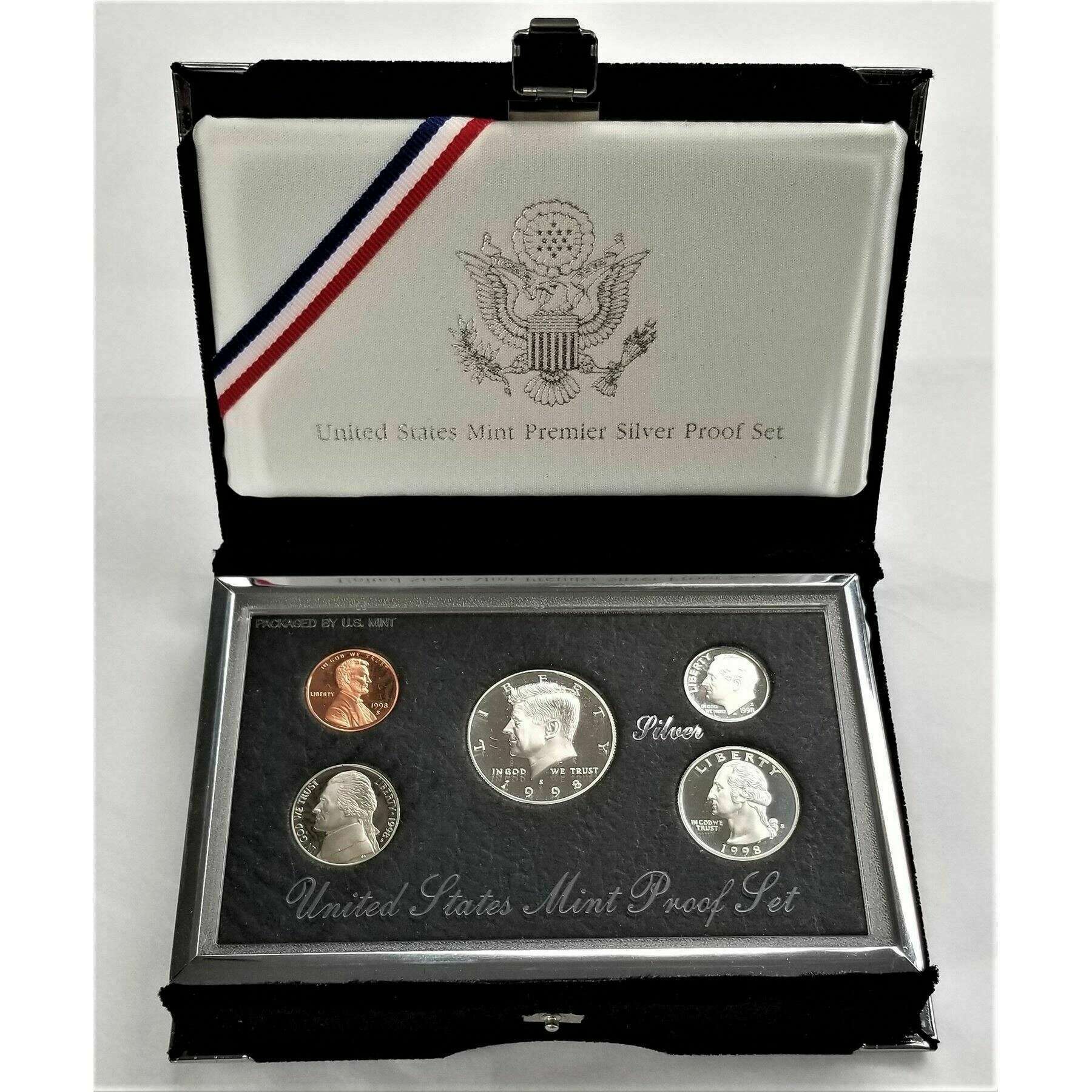 1998 United States Annual Mint Silver Proof Set Coins hobbyDB
