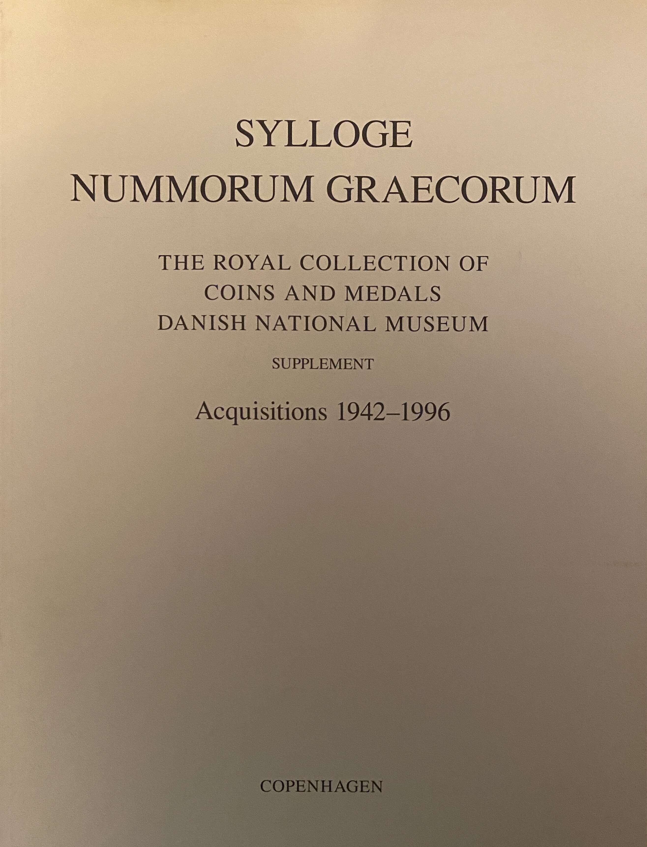 Sylloge Nummorum Graecorum Copenhagen Supplement Acquisitions 1942