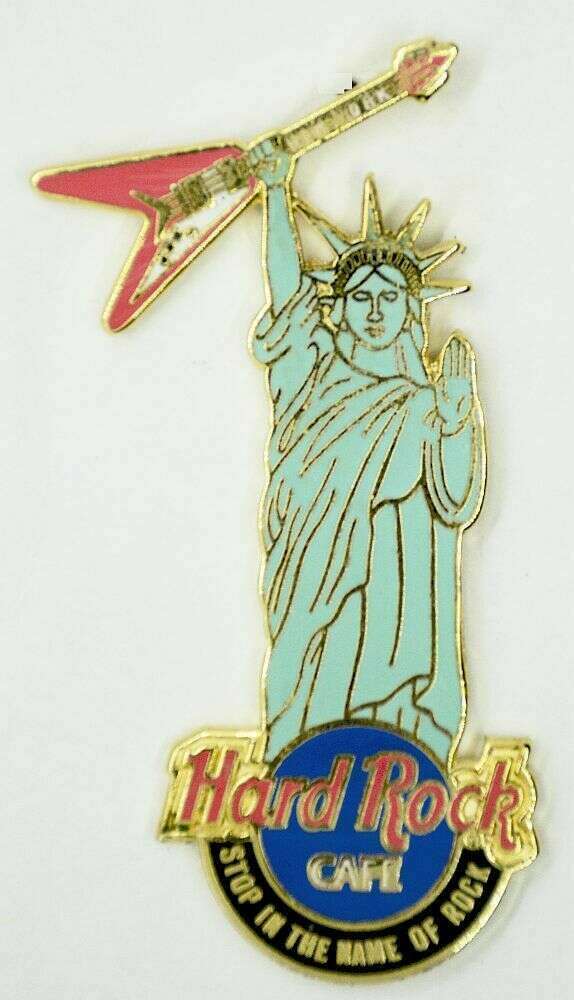 Statue of Liberty with Red Flying V Guitar - Tack Back | Pins and ...