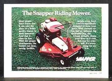 Vintage snapper riding mower clearance