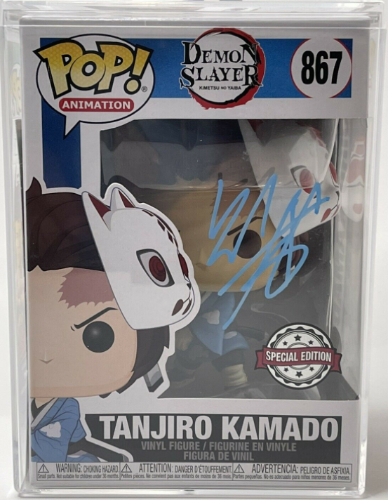 Funko POP! Demon Slayer Tanjiro Kamado 867 Signed PSA