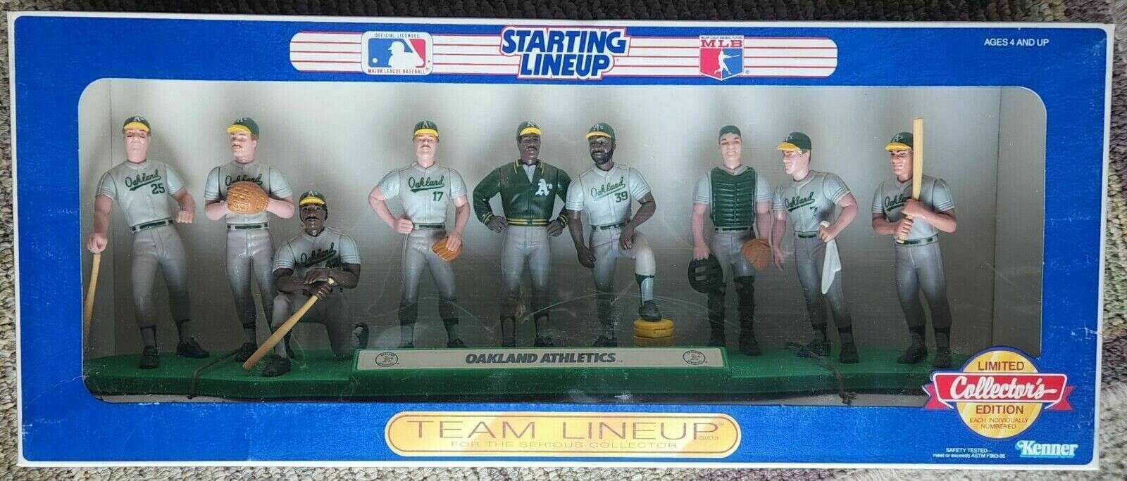 Oakland Athletics 1989 MLB Starting Lineup Team Lineup Figures and