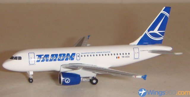 TAROM航空 A318 Herpa 1/500 Herpa Tarom A318 1/500 Scale Model Aircraft - Boxed, Used