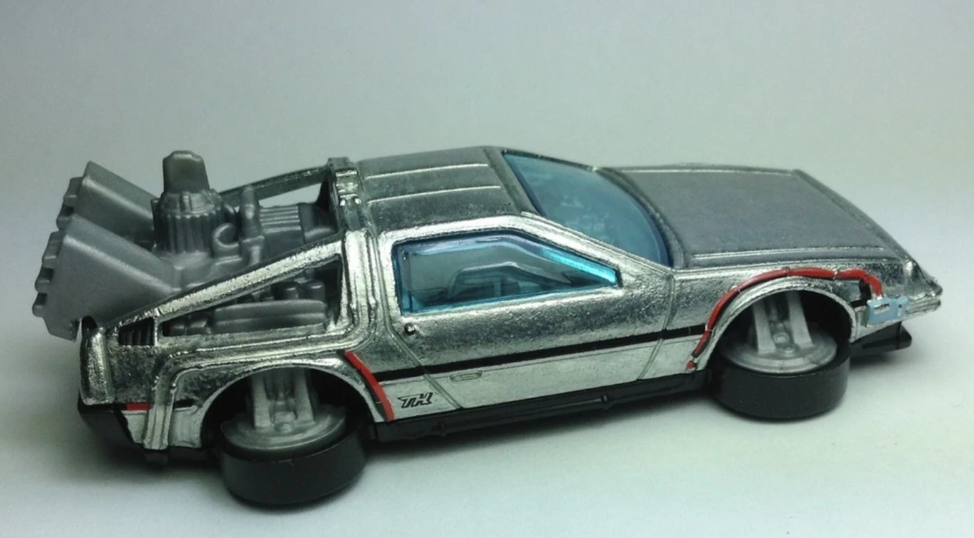 Back To The Future Time Machine Hover Mode Model Cars hobbyDB