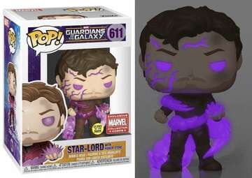 Funko POP! Marvel Star-Lord Exclusive Vinyl Figure #611 [with Power Stone,  Glow-in-the-Dark]