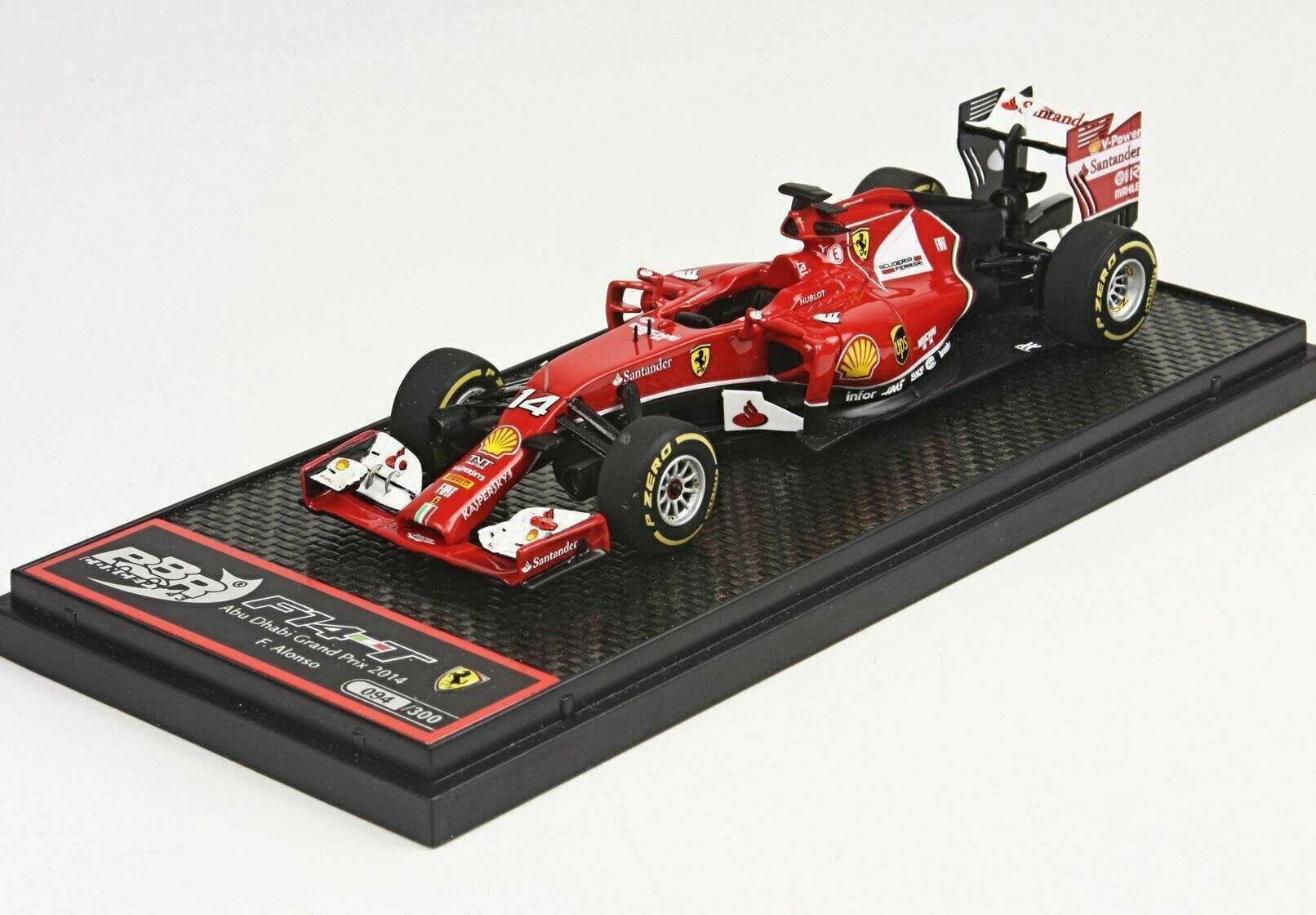 注目ブランド Fernando - F14T Ferrari Alonso 2014 Prix Grand Dhabi Abu - BBR