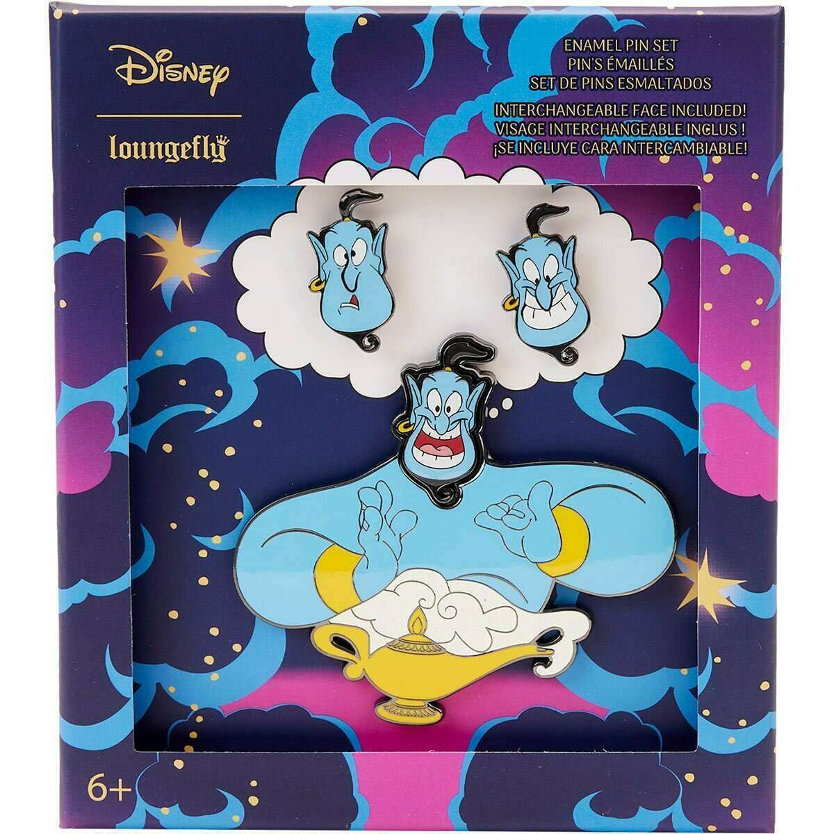 Aladdin Genie Mixed Emotions 4pc Pin Set | Pins and Badges | hobbyDB