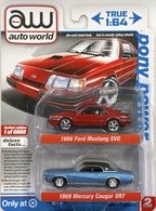 Pony Power 2 Pack (1986 Ford Mustang SVO & 1969 Mercury Cougar XR7)