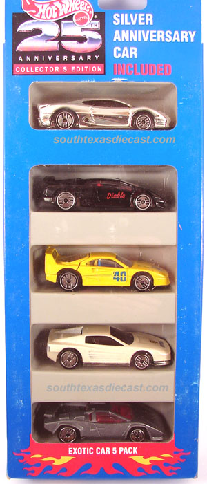 25th Anniversary Collector s Edition Exotic Car 5 Pack Model Vehicle Sets hobbyDB