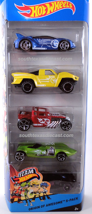 Team hot wheels origin shop of awesome 5 pack