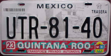 Cancun Quintana Roo Flat Novelty Aluminum Auto Car License Plate 