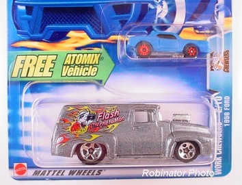 Hot Wheels Work Crewsers 1956 Ford Truck w/ Free Atomix Vehicle 2003 #145