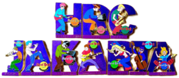 10 - set of 10 purple letters spelling HRC JAKARTA