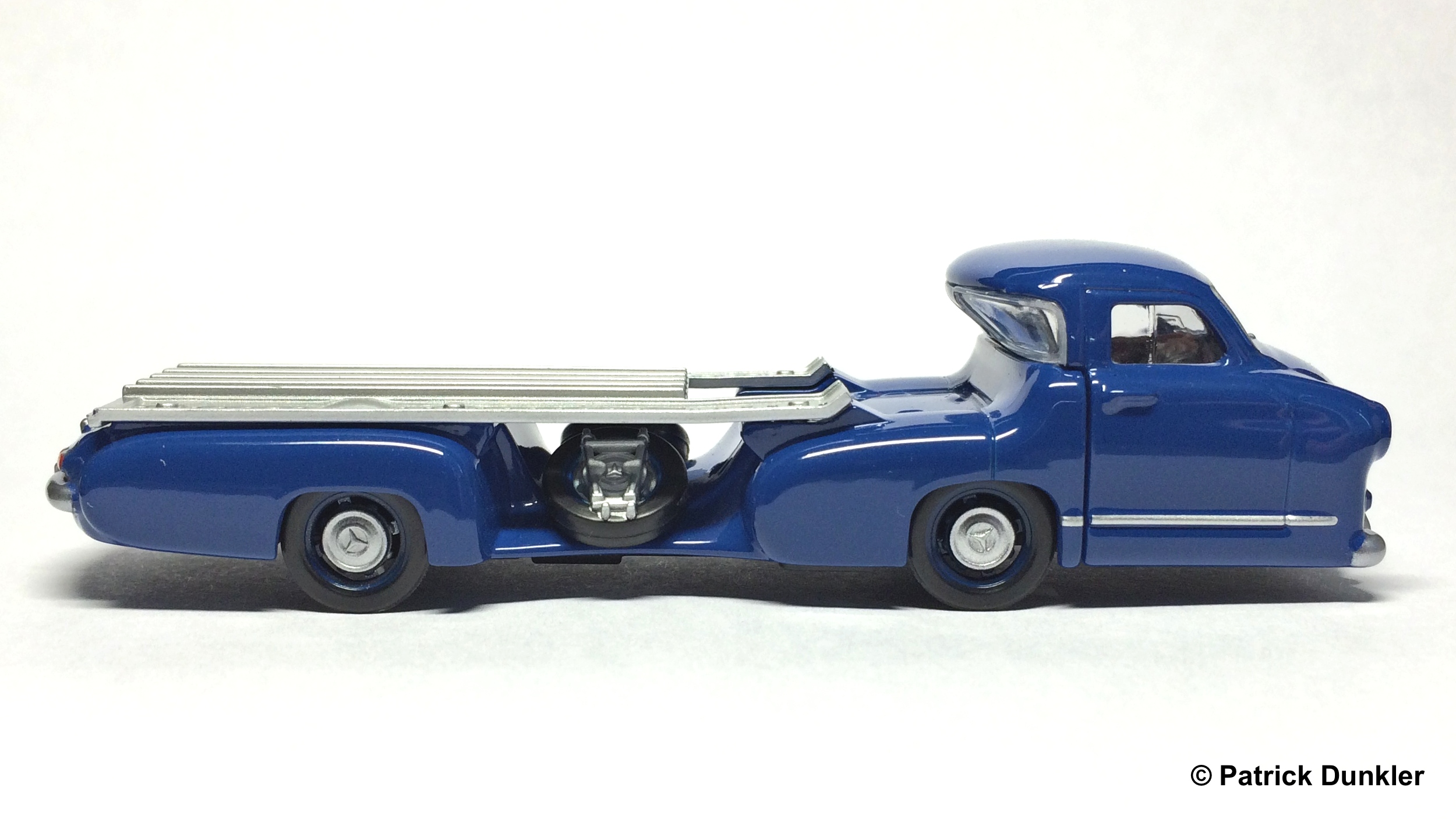 178-z 1955 MERCEDES RACE CAR TRANSPORTER The Blue Wonder PHOTO 