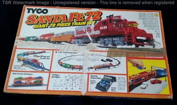 Tyco train set santa fe cheap