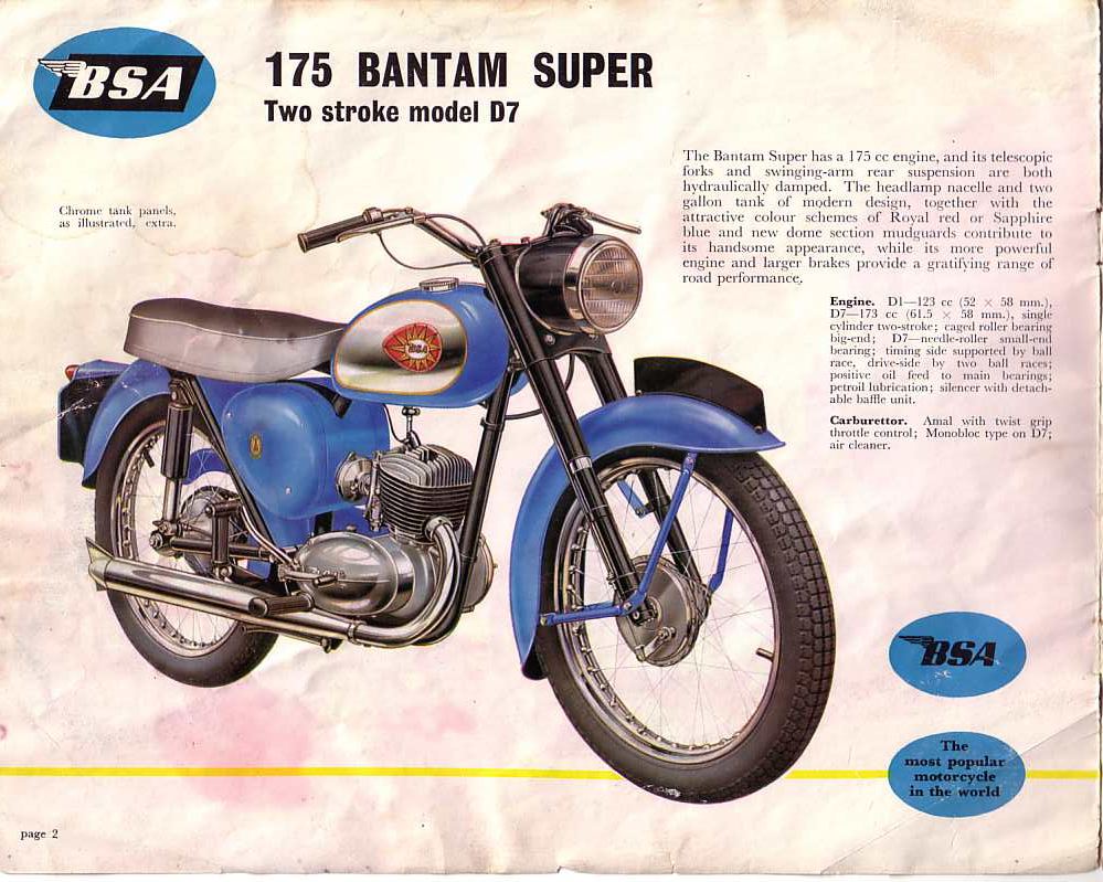Bsa d7 175 shop bantam super