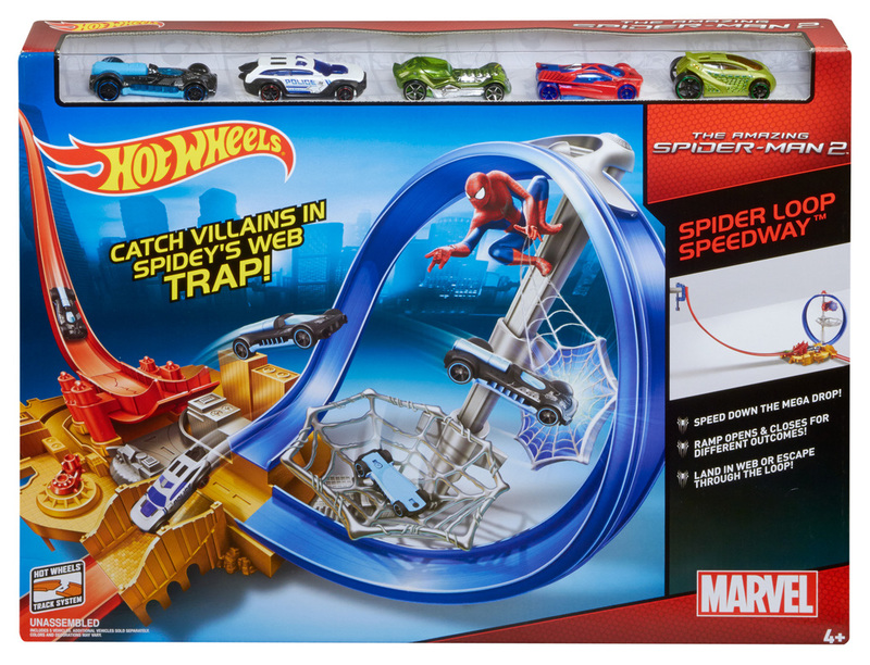 Hot wheels spiderman track set hot sale
