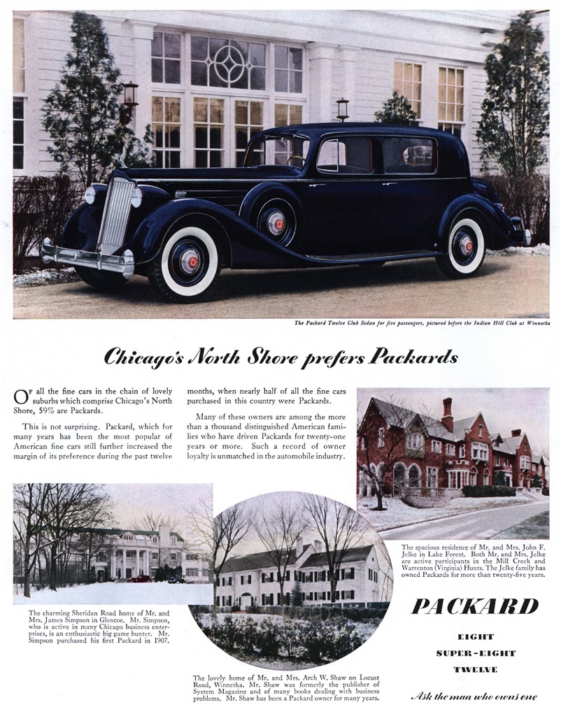 Chicago's North Shore Prefers Packards Print Ads hobbyDB