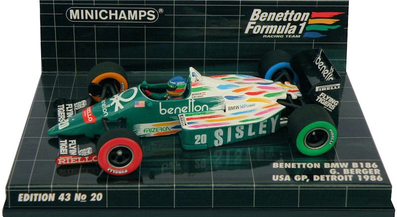 Gerhard Berger Benetton B186 Detroit Grand Prix 1986 Photograph 1 
