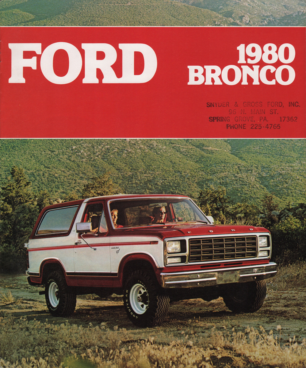 1982 Ford Bronco Standard XLT Lariat XLS Dealer Sales Brochure 