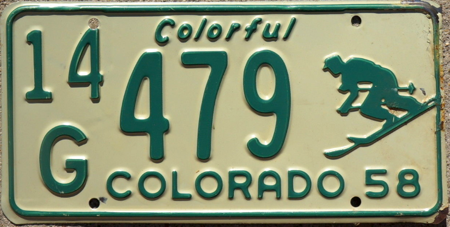 File:1958 Colorado license plate 6 N 824.jpg - Wikipedia
