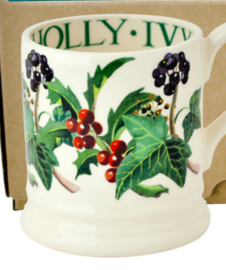 First Quality Holly & Ivy EMMA BRIDGEWATER Flowers NEW Half Pint Mug Cup 