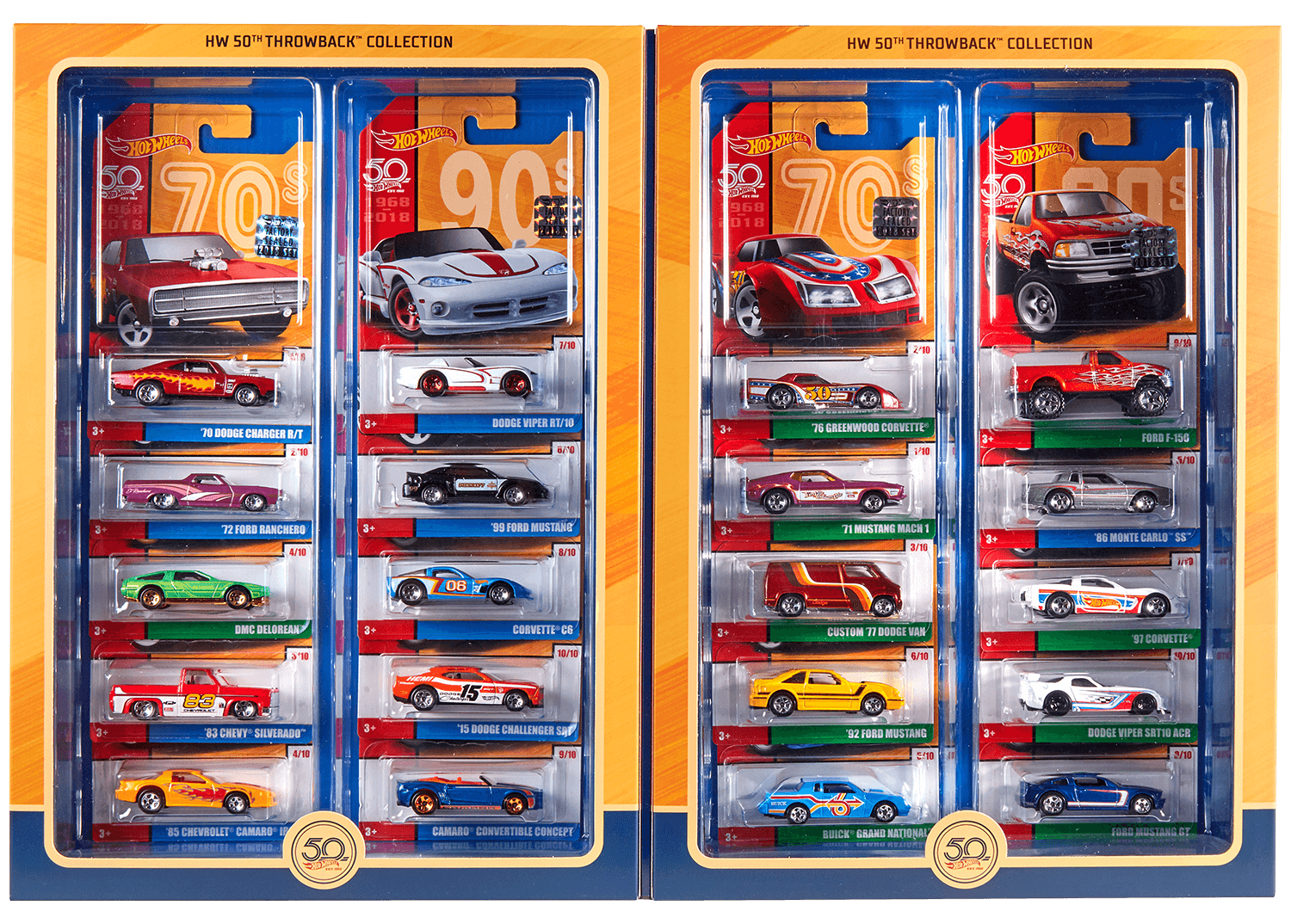 Hot wheels 50th anniversary throwback 10pk outlet