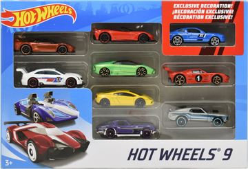  Hot Wheels Basic Car 9-Pack of 1:64 Scale Vehicles