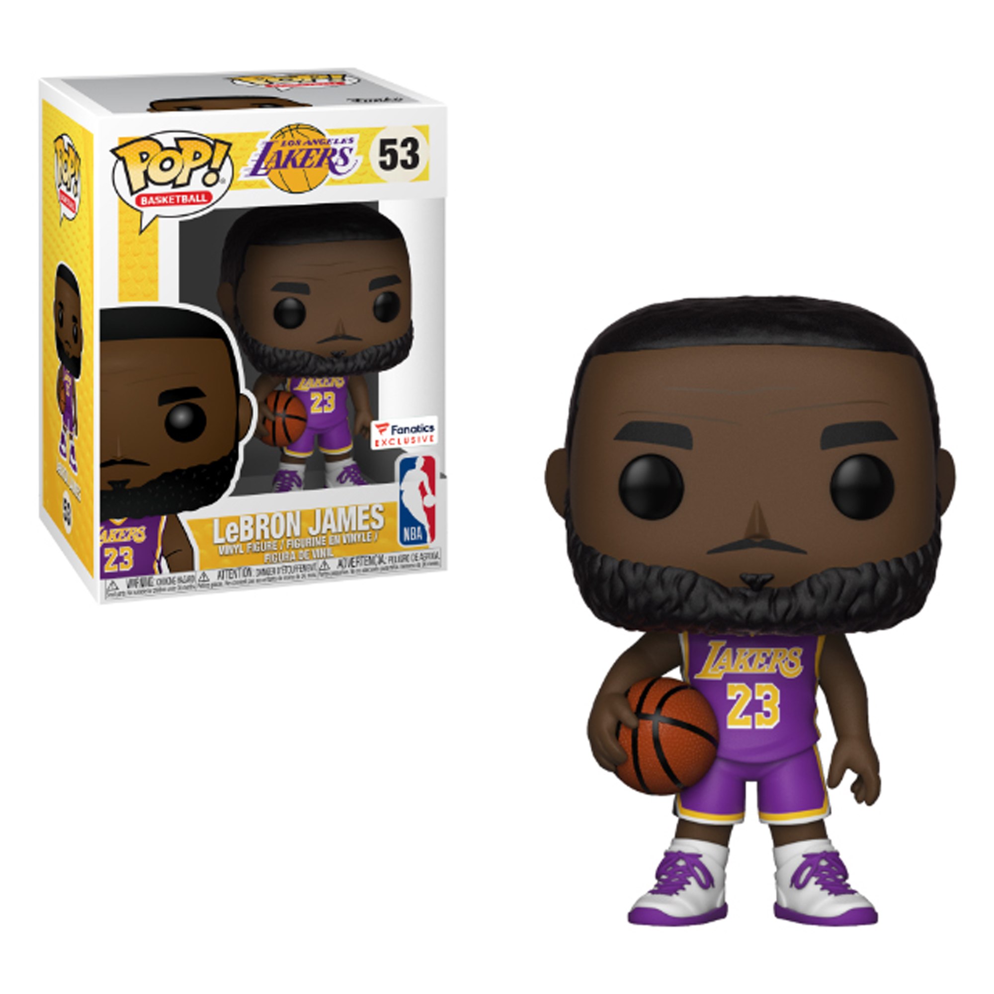 Funko POP! NBA: LA Lakers LeBron James (Purple Jersey) 10-in Vinyl Figure