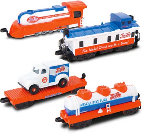 Pepsi cheap train set