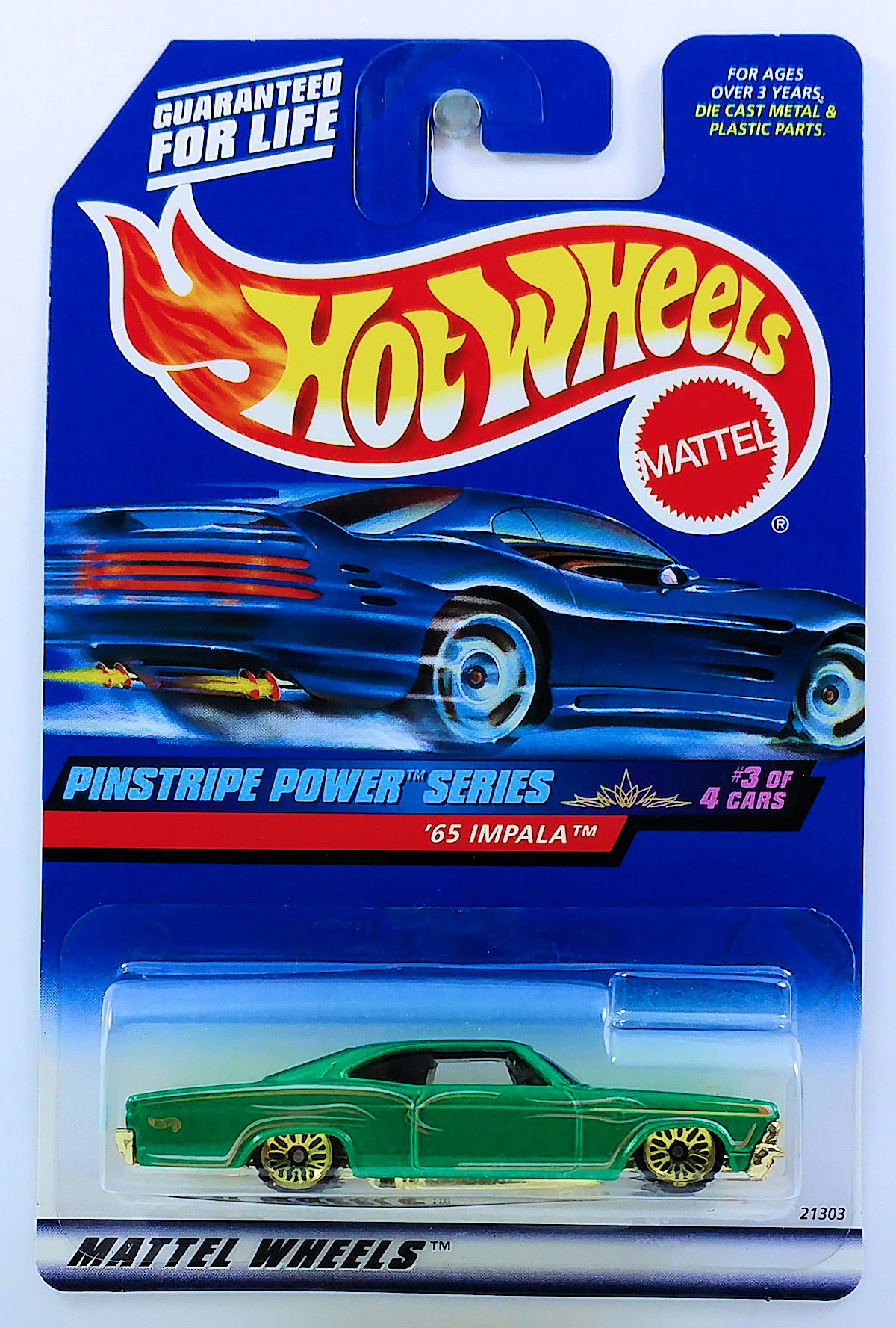 1999 Hot Wheels ~PINSTRIPE POWER~ '65 Impala 3/4