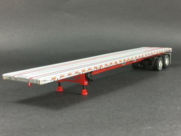 Details about   1/64 DCP WILSON ROADBRUTE SPREAD AXLE FLATBED TRAILER W/ GREY/ORG COVERED LOAD 
