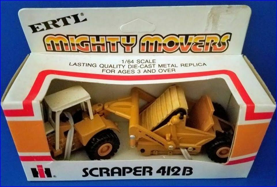 International Harvester Ertl 1/64 #1855 Scraper 412b Mighty Movers for sale online 
