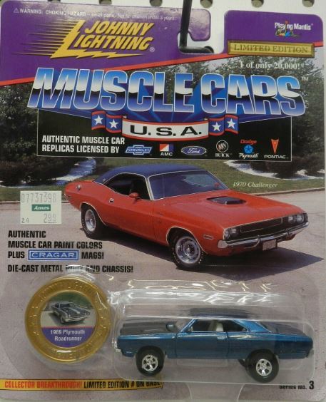 Johnny Lightning Muscle Cars USA 1969 Plymouth Roadrunner 1 of 20,000 