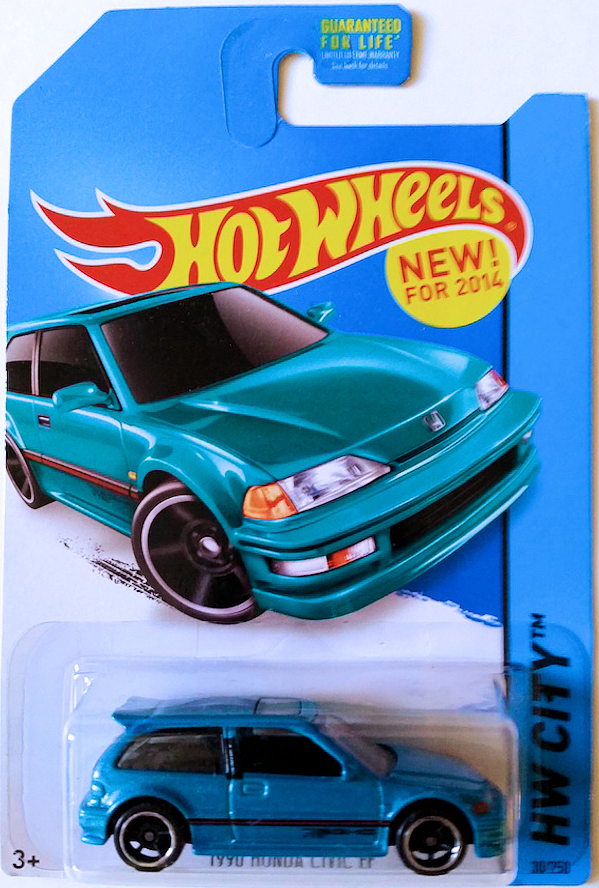 2014 Hot Wheels HW City 1990 Honda Civic EF Teal Blue Green