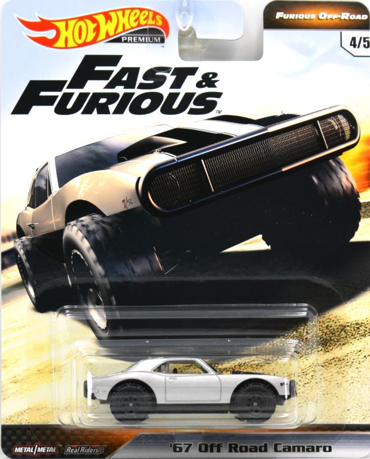 Details about   HOTWHEELS NEW FAST & FURIOUS OFF ROAD 67 OFF ROAD CAMARO  ALLOYS RUBBER TYRES 