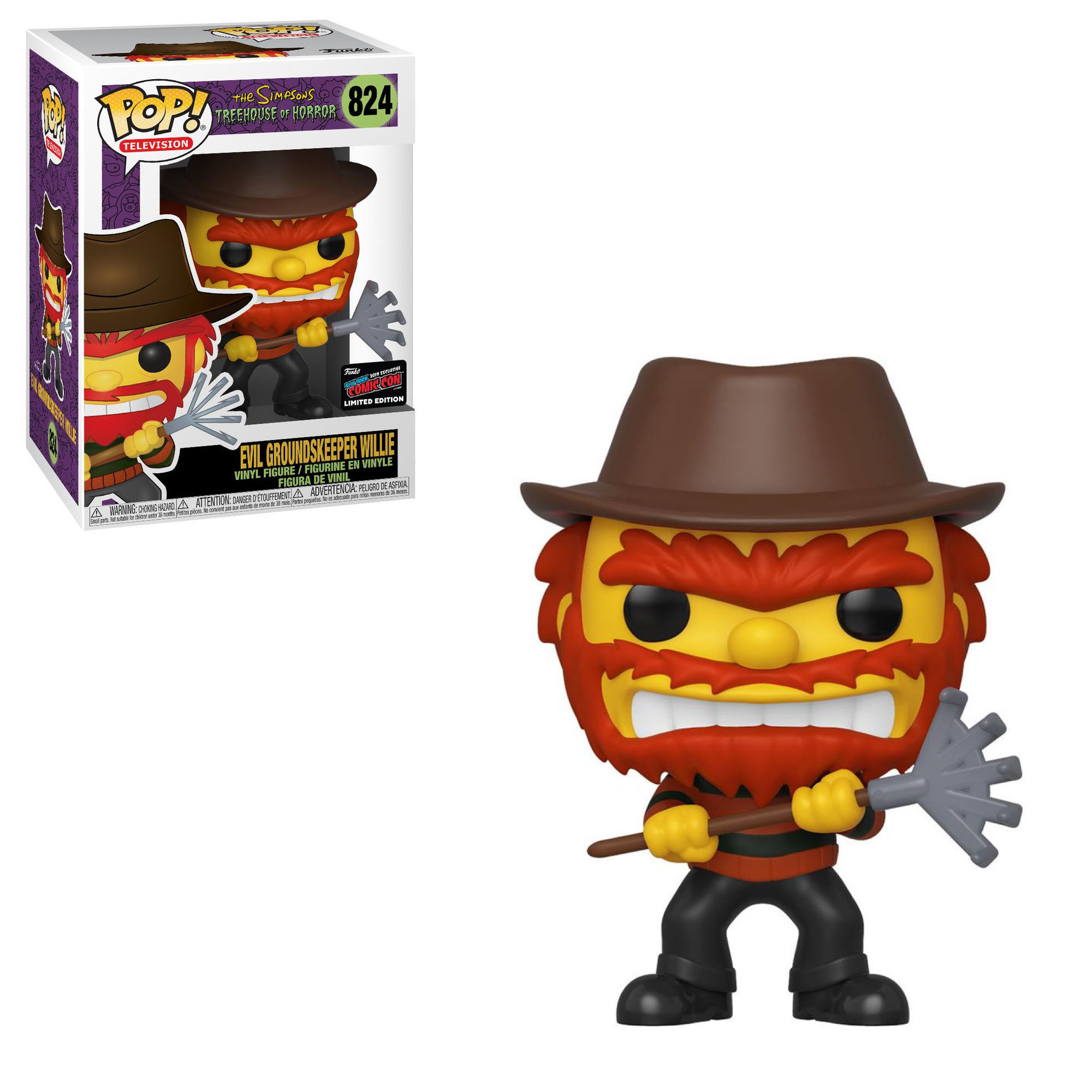 Funko Pop Television The Simpsons Evil Groundskeeper Willie NYCC 2019 #824 