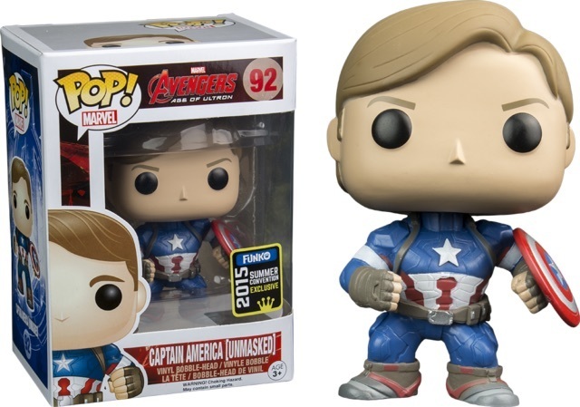 Funko Pop!Marvel Avengers Age Of Ultron #92- Captain  America[Unmasked]Vaulted!!