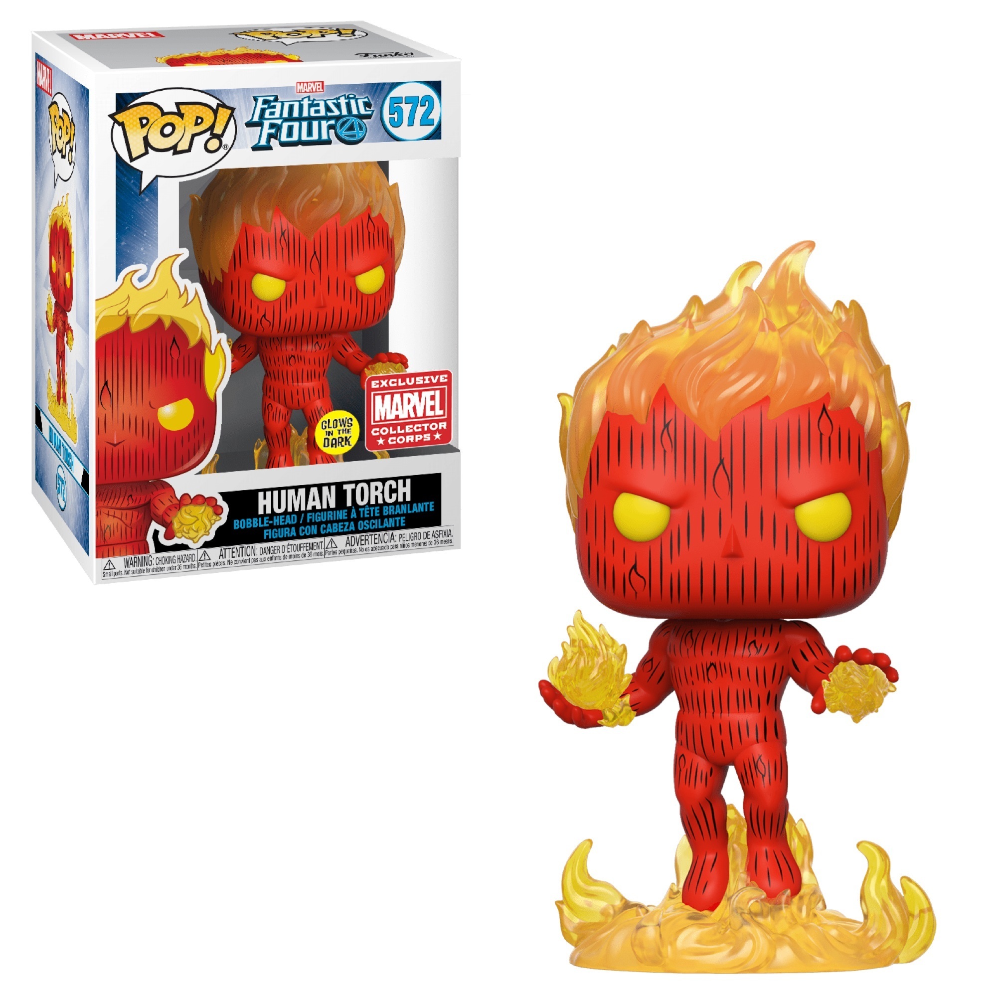 Collector Corps Funko POP Marvel: Fantastic Four Exclusive Human Torch #572 