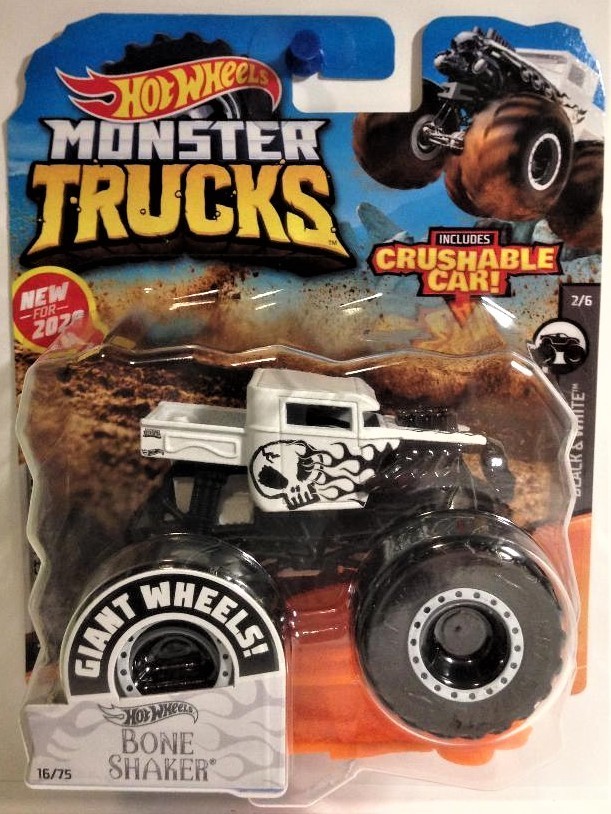 Hot Wheels Monster Trucks Bone Shaker in Black