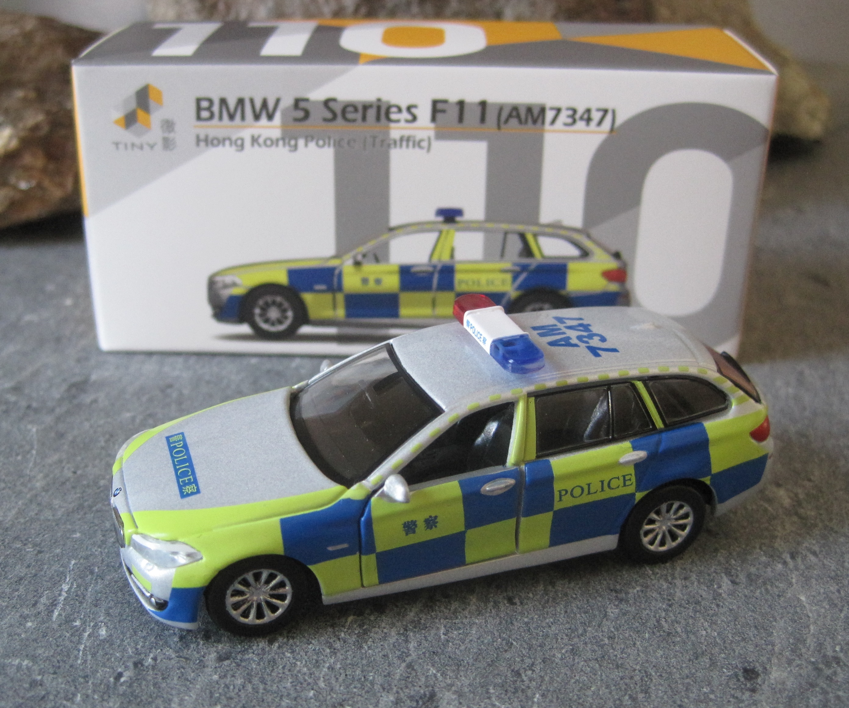 TINY 110 BMW 5 Series F11 HONG KONG POLICE CAR Traffic DIECAST  CITY AM7347 