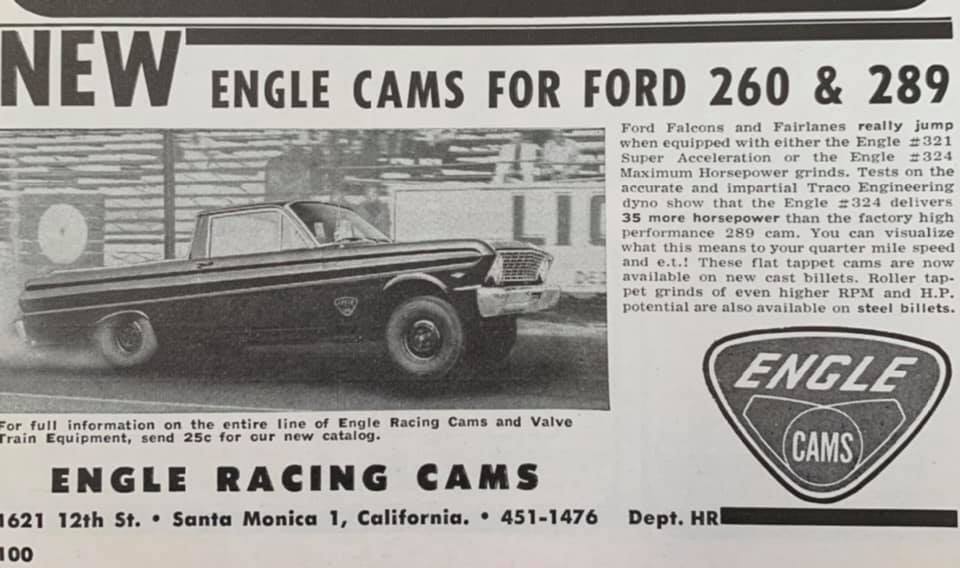 New Engle Cams for Ford 260 and 289 Print Ads hobbyDB