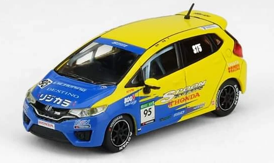 Honda FIT 3 RS #95 2015 Spoon Super Taikyu Yellow Blue 1:64 Scale Inno Models 